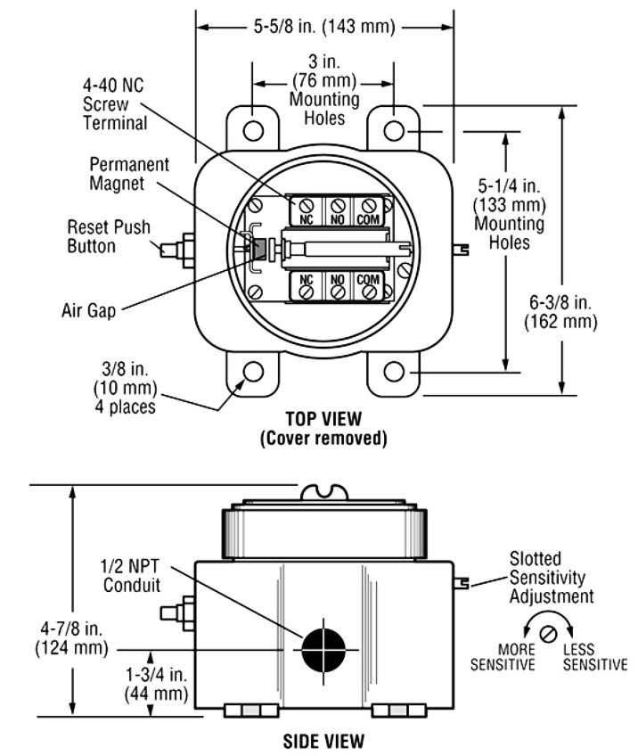 IM7 سویچ مکانیکی ارتعاش FRANK MURPHY Mechanical Vibration Switch VS2EX