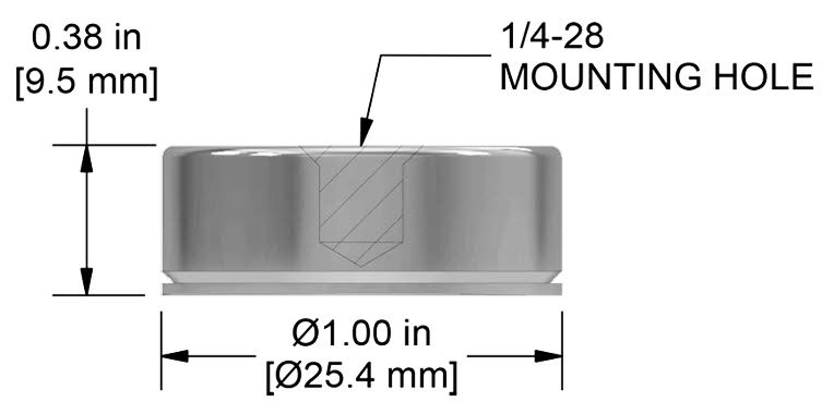 IM5 پایه نصب سنسورهای تماسی ارتعاش CTC Mounting Disk with 1/4-28 Blind Tapped Hole MH130-1A