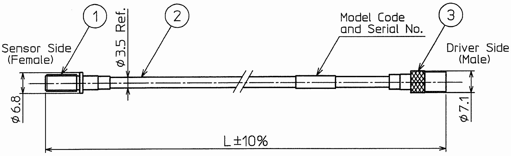 IM8 کابل واسط پراکسیمیتی شینکاوا Shinkawa Vibration Proximity Extension Cable VW-202AL